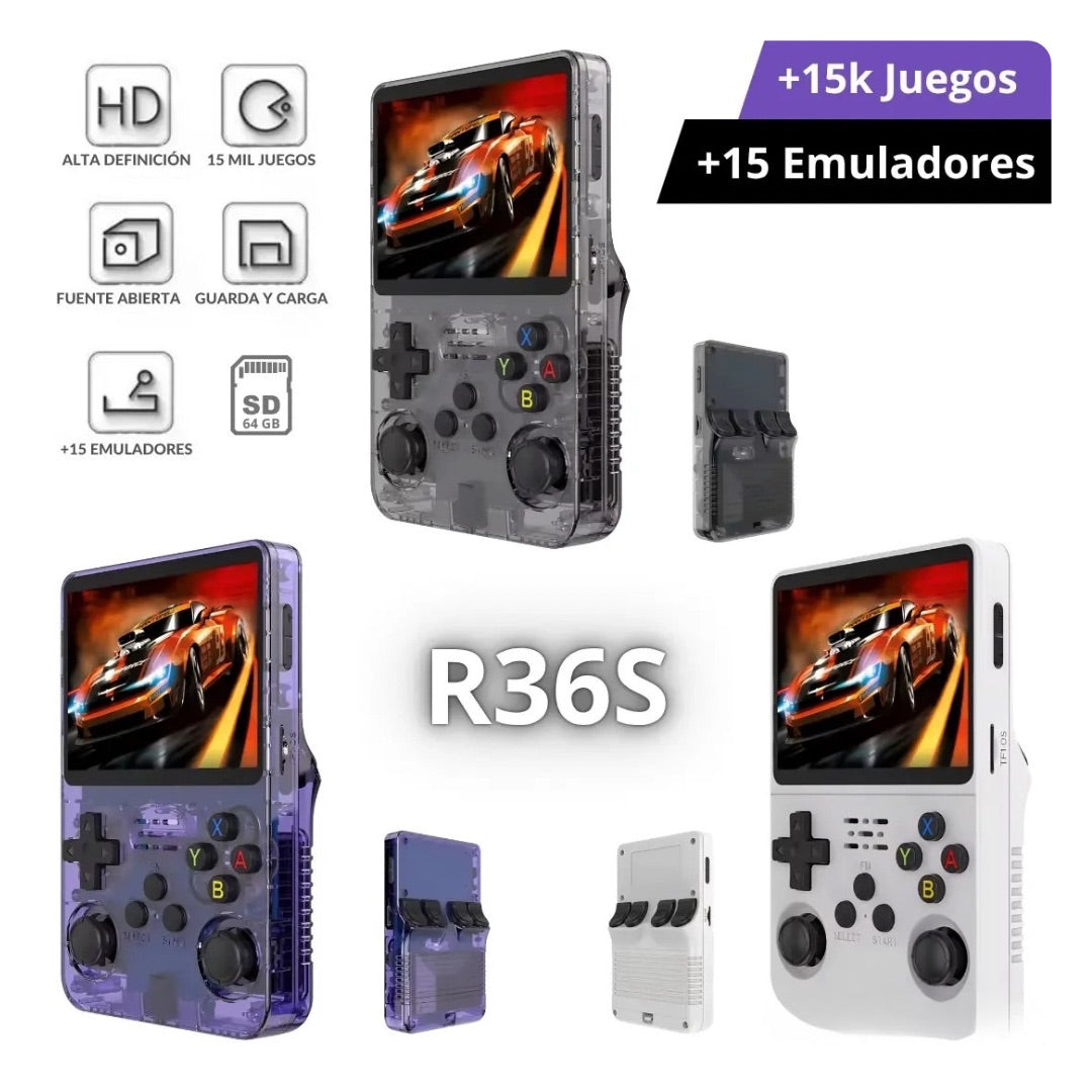Consola retro R36s 🎮 - mas de 15,000 clásicos en tu mano